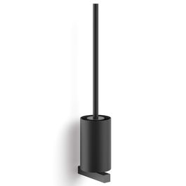 Zack Escobillero WC Pared Negro Carvo Diámetro 9 cm